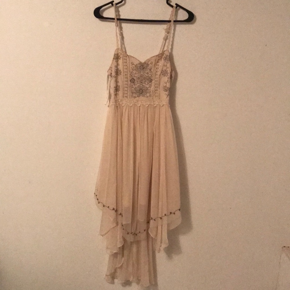Cute high low cream colored dress